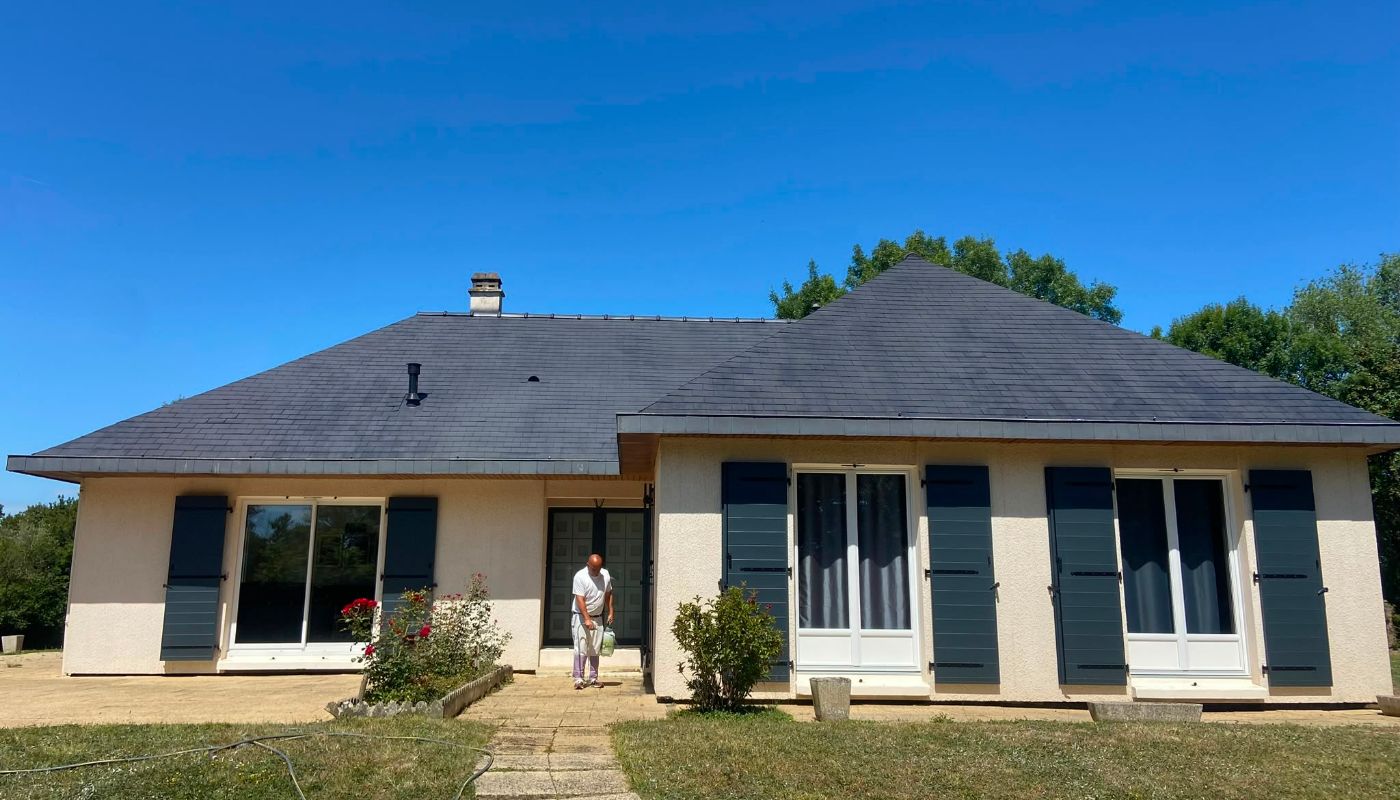 Pavillon à toiture d'ardoise dans le bocage autour de Cholet